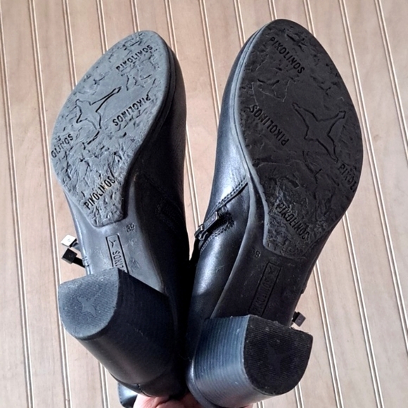 Pikolinos Verona Classic Black Heeled Leather Ankle Boots Size 39 US size 8.5-9 - Picture 5 of 11